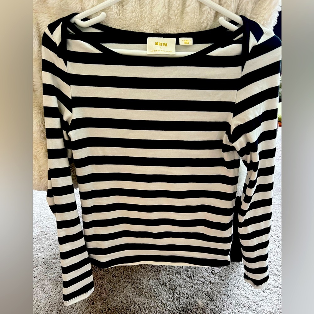 Maeve stripped shirt - Anthropologie
